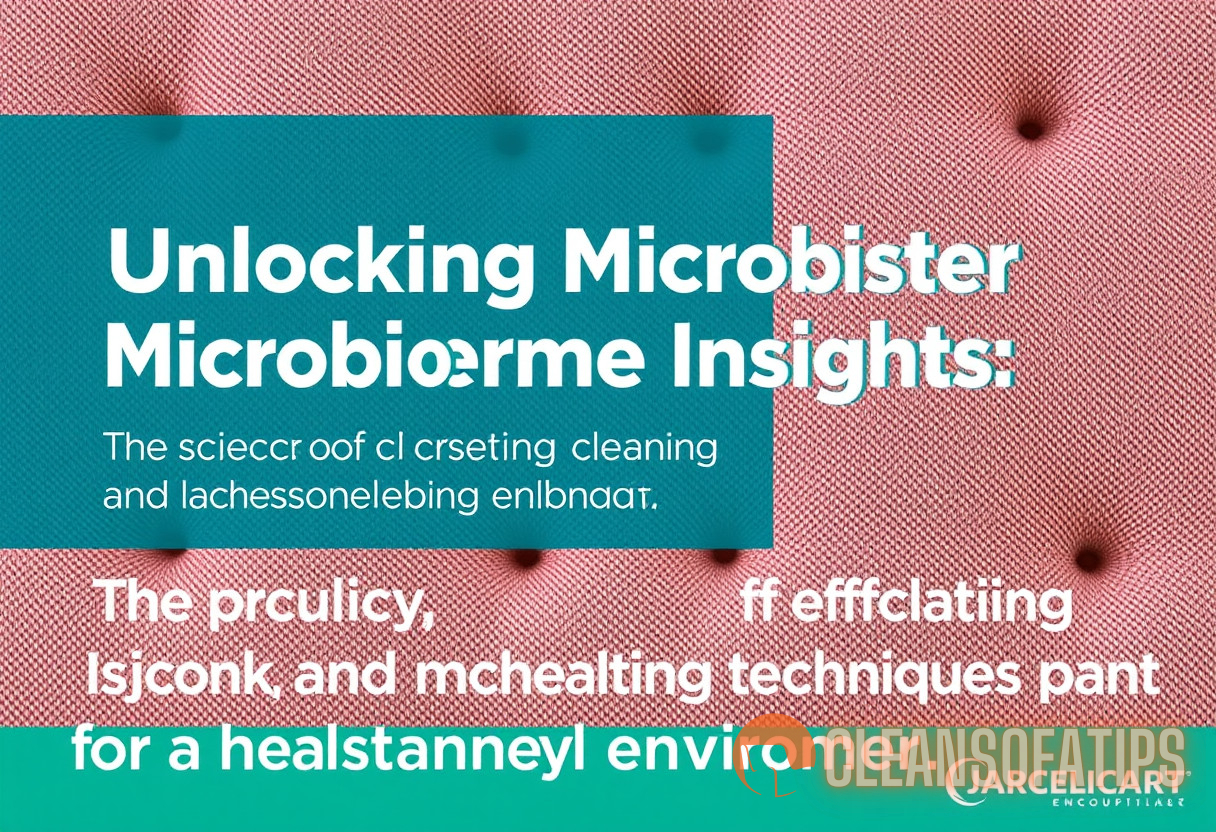 Upholstery microbiome insights cleaning techniques