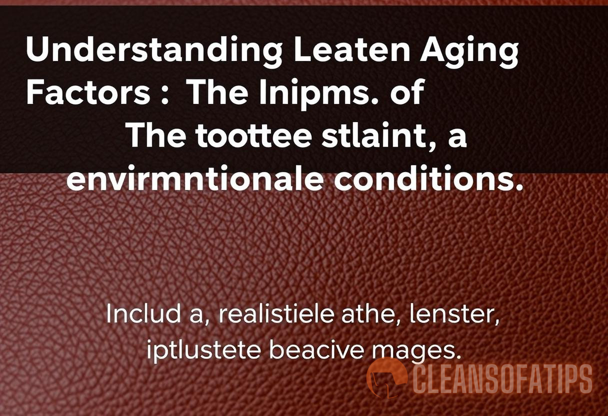 Illustration for section: For tougher stains, a specialized leather cleaner is advised. - leather aging factors