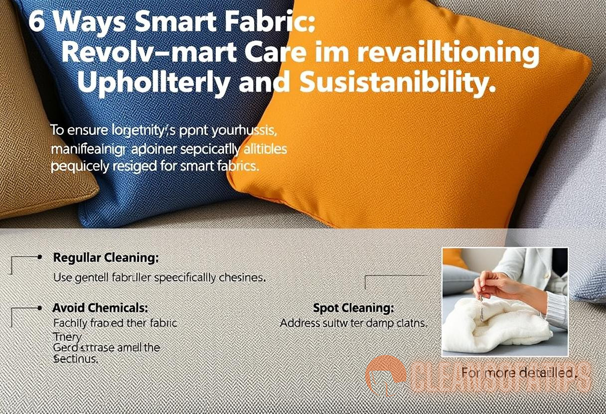 Illustration for section: To ensure longevity, maintaining smart fabrics requires specific practices: Regular Cleaning: Use a  - smart fabric care